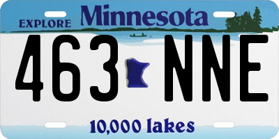 MN license plate 463NNE