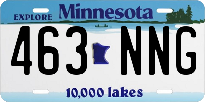 MN license plate 463NNG