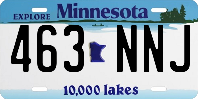 MN license plate 463NNJ
