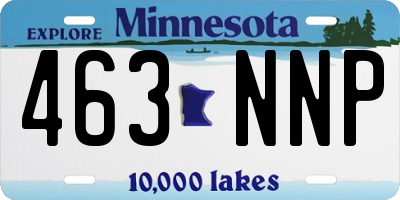 MN license plate 463NNP
