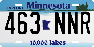 MN license plate 463NNR