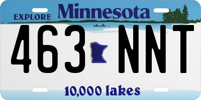 MN license plate 463NNT