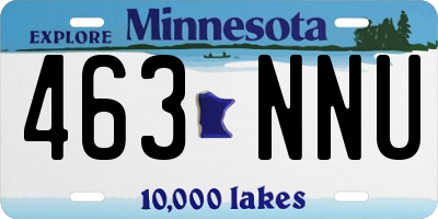 MN license plate 463NNU