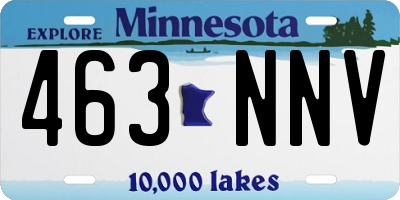 MN license plate 463NNV