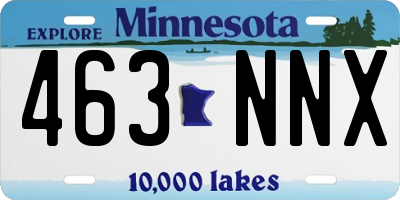 MN license plate 463NNX