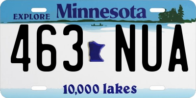 MN license plate 463NUA