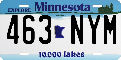 MN license plate 463NYM