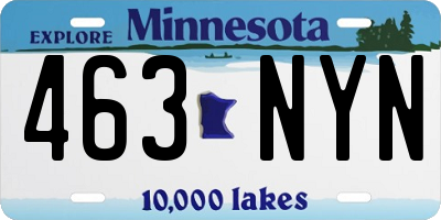 MN license plate 463NYN
