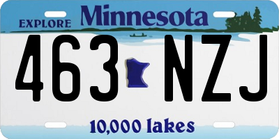 MN license plate 463NZJ