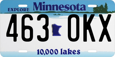 MN license plate 463OKX