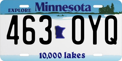 MN license plate 463OYQ
