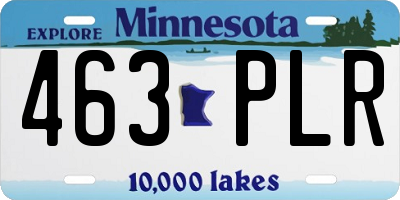 MN license plate 463PLR