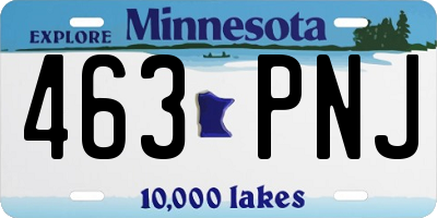 MN license plate 463PNJ