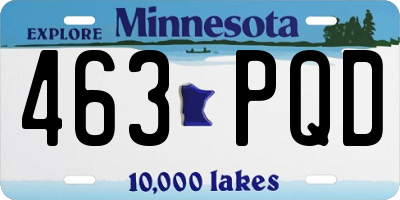MN license plate 463PQD