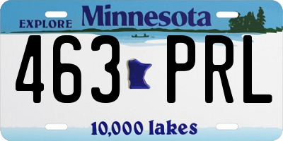 MN license plate 463PRL