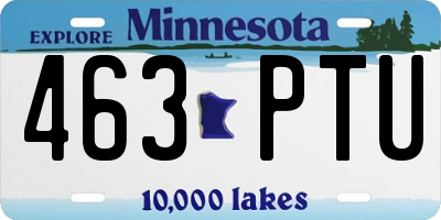 MN license plate 463PTU