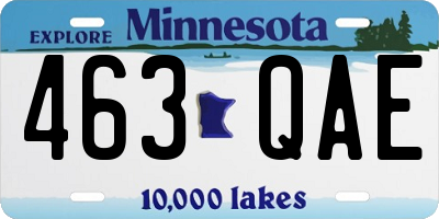 MN license plate 463QAE