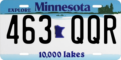 MN license plate 463QQR