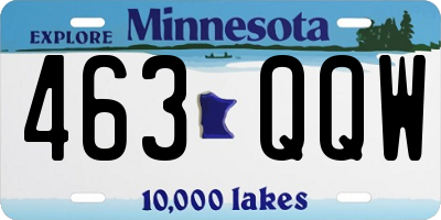 MN license plate 463QQW