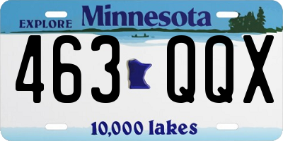 MN license plate 463QQX