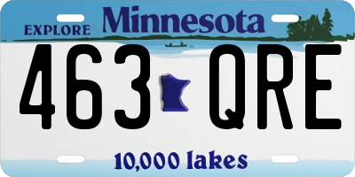 MN license plate 463QRE