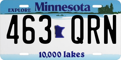MN license plate 463QRN