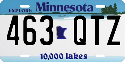 MN license plate 463QTZ