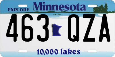 MN license plate 463QZA