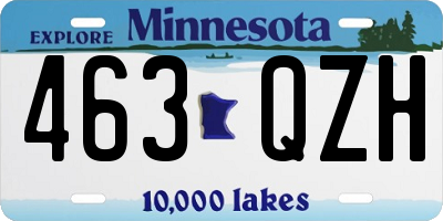 MN license plate 463QZH