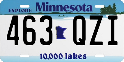 MN license plate 463QZI