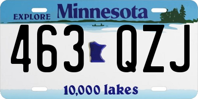 MN license plate 463QZJ