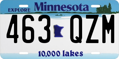 MN license plate 463QZM