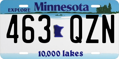 MN license plate 463QZN
