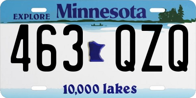 MN license plate 463QZQ