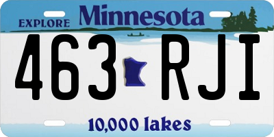 MN license plate 463RJI