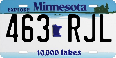 MN license plate 463RJL