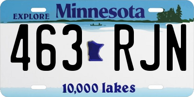 MN license plate 463RJN