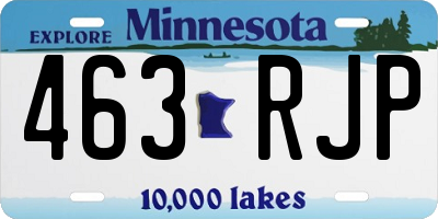 MN license plate 463RJP