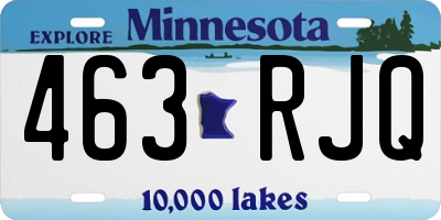 MN license plate 463RJQ