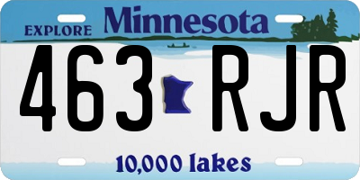 MN license plate 463RJR