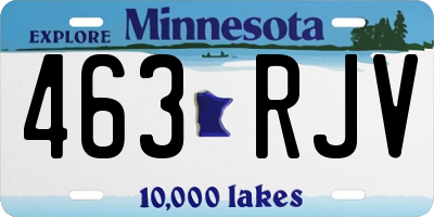 MN license plate 463RJV