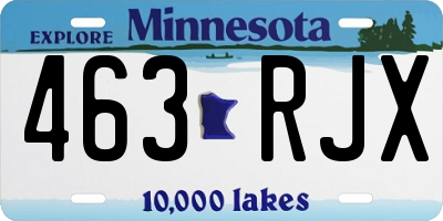 MN license plate 463RJX