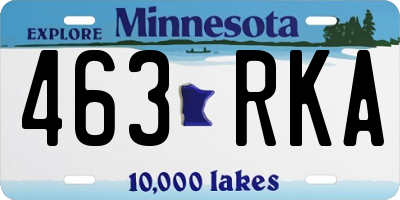 MN license plate 463RKA