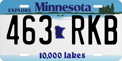 MN license plate 463RKB