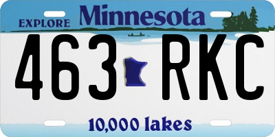 MN license plate 463RKC