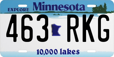 MN license plate 463RKG
