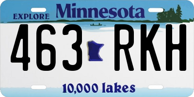 MN license plate 463RKH