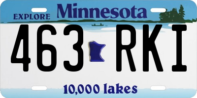 MN license plate 463RKI