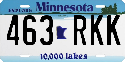 MN license plate 463RKK