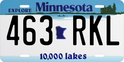 MN license plate 463RKL
